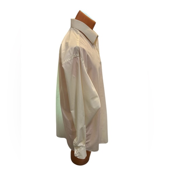 HemraJani Custom Tailored Hong Kong Shirt White Cream Size Neck 15.5” Arm 33/34. - Picture 7 of 13